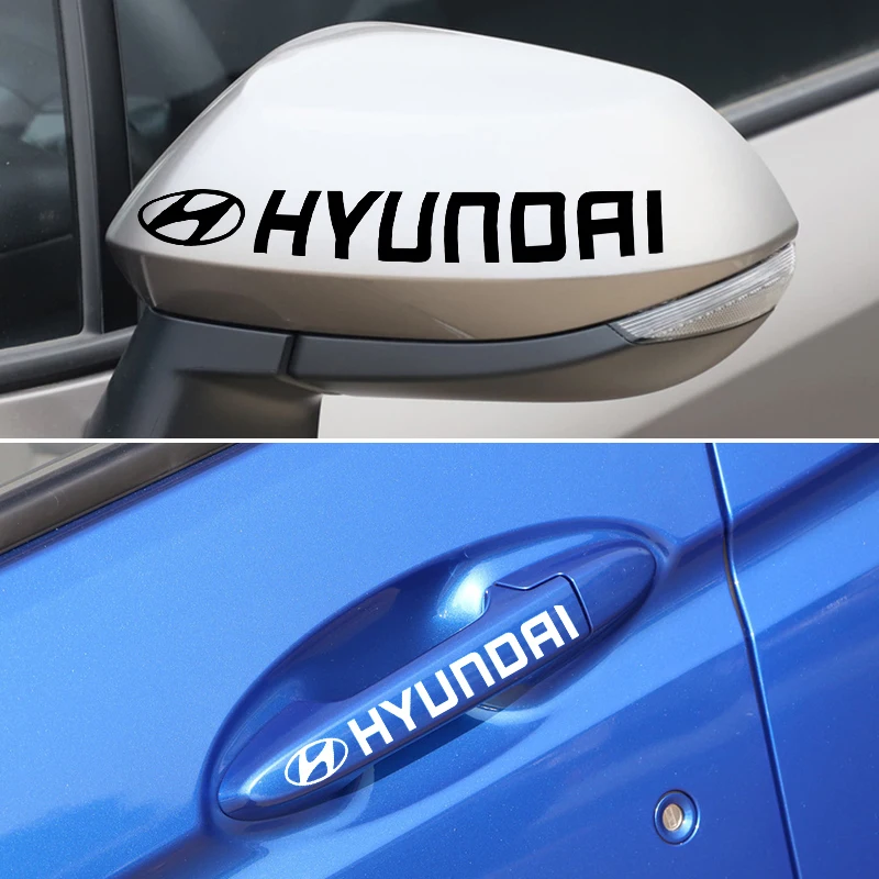 

4pcs Car Rearview Mirror Stickers Auto Decal for Hyundais Santa Fe Sonata Solaris Azera Creta I30 Ix25 Tucson IX35 Exterior