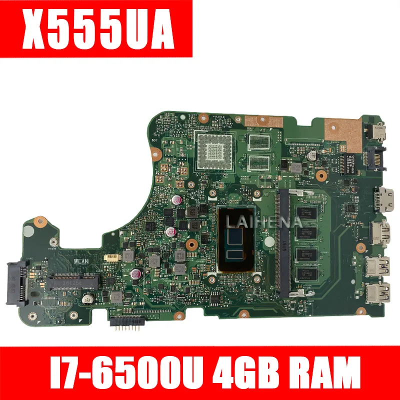 

X555UA original mainboard for ASUS X555UJ X555UF X555UQ X555UB X555U F555U A555U K555U 4GB RAM i7-6500U Laptop motherboard