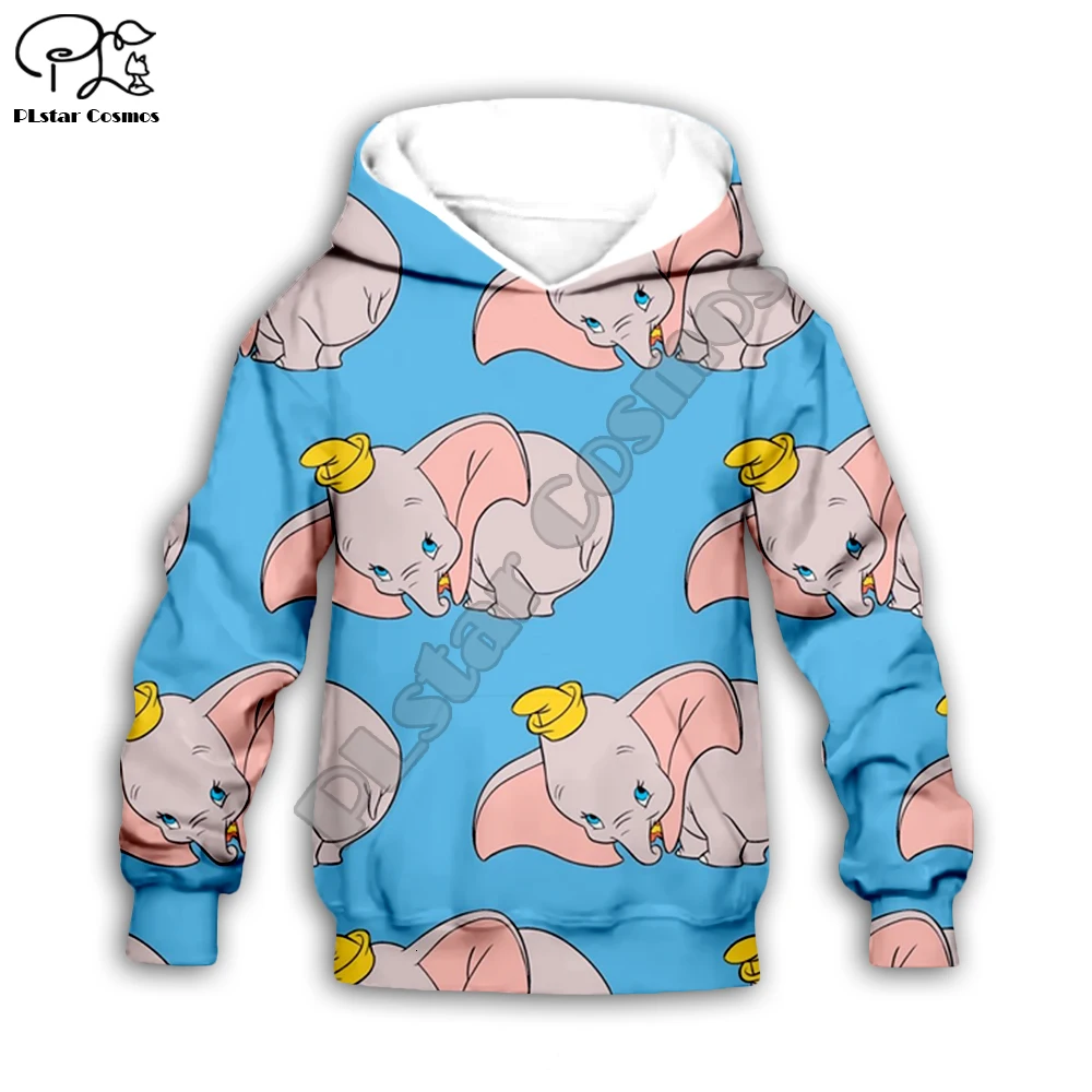 

Cartoon Elephant Kids clothing Dumbo 3d print Hoodies Chlidren Sweatshirts tshirts zipper Baby Girl boy kawaii shorts pant set 1