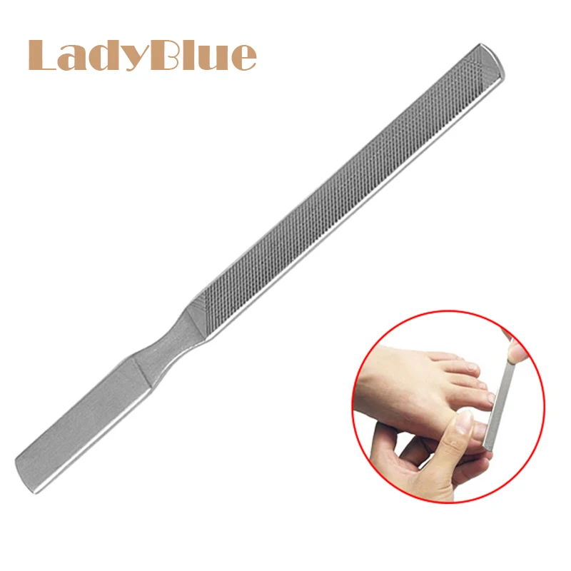 

Double Side Scrub Grinding Polish Pedicure toe &finger care Nail Art File Buffer Cuticle Pusher Manicure Pedicure Tool