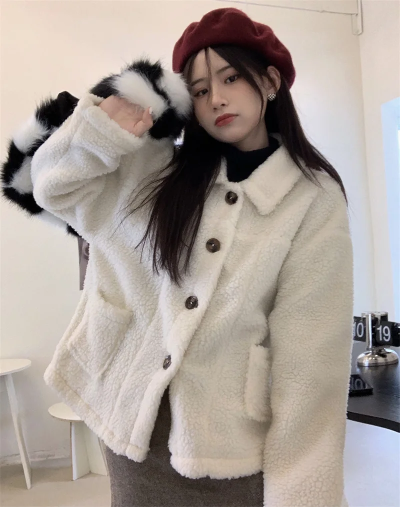 2021 Winter Thicken Warm Jacket Women Casual Fashion Lamb Wool Coat Comfortable Loose Jacket Women cardigan for women