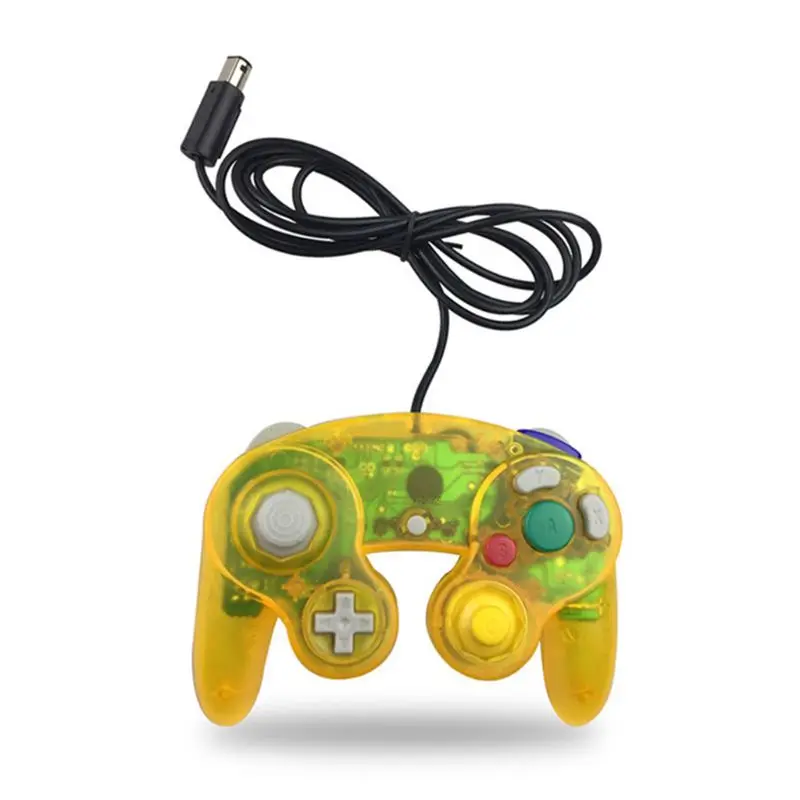 Цвет: желтый Проводной контроллер для nintendo wii Gamecube GC одноточечная игровая вибрационная ручка - Цвет: Цвет: желтый