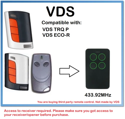Vds eco-r, vds trq p совместимый пульт дистанционного управления плавающий код 433,92 МГц