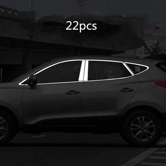Накладка на окно из нержавеющей стали, отделка на окно, отделка для hyundai IX35 2011 2012 2013, Стайлинг автомобиля