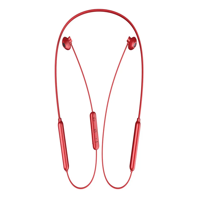 red HBQ-BX bluetooth-гарнитура с шейным креплением, беспроводная bluetooth-гарнитура, обновленная версия, двойная батарея, Спортивная гарнитура для бега - Цвет: red