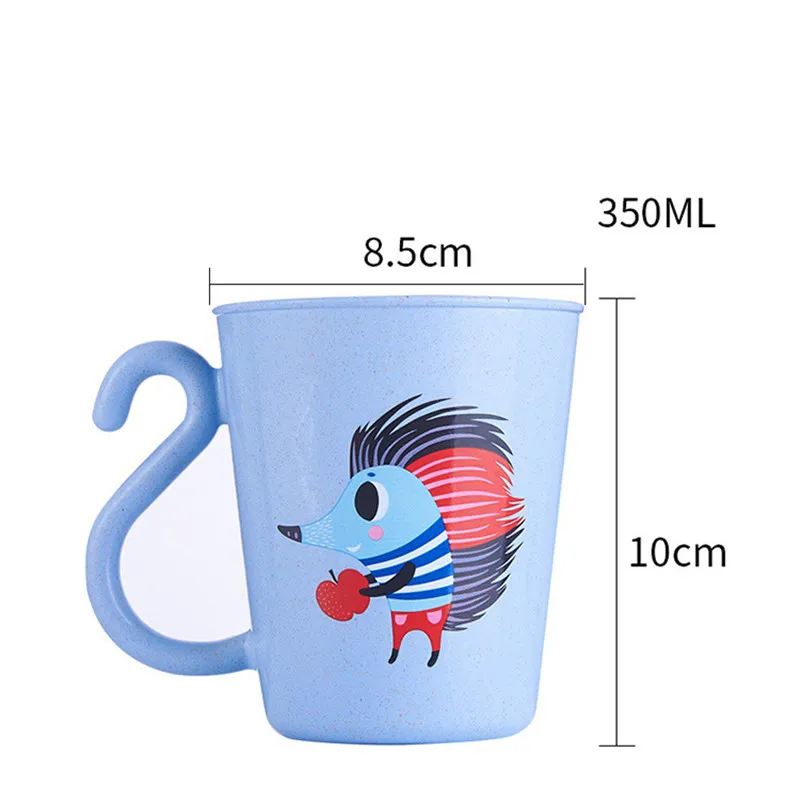 Baby Cartoon Drinking Cup Kids Dinosaur Plastic Feeding Mug Infant Brush Teeth Washing Cup with Handle Child Breakfast Mug Drink