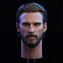 

In Stock Collectible 1/6 NR08 6.0 Male Head Sculpt Carved Beard Version with Metal Shield Model for 12'' Body