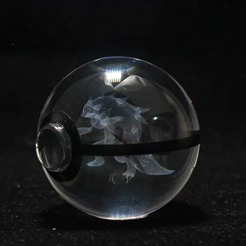 

Popullar 80mm 3.15 inch Diameter Crystal Glass ball Pokemona Go Ball Christmas Gifts