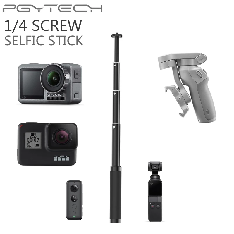 

PGYTECH DJI OSMO Mobile 3 OSMO Action Pocket/Insta360 One X Extension Selfie Stick Pole Rod Grip Tripod Zhiyun Gopro Accessories