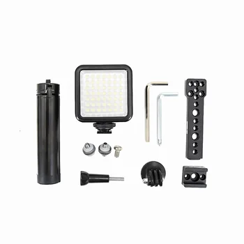 

Vlog Video Aluminium Alloy Gimbal Stabilizer Multi-function Travel Outdoor LED Light Tripod Kit Selfie For DJI OSMO Mobile 4 3