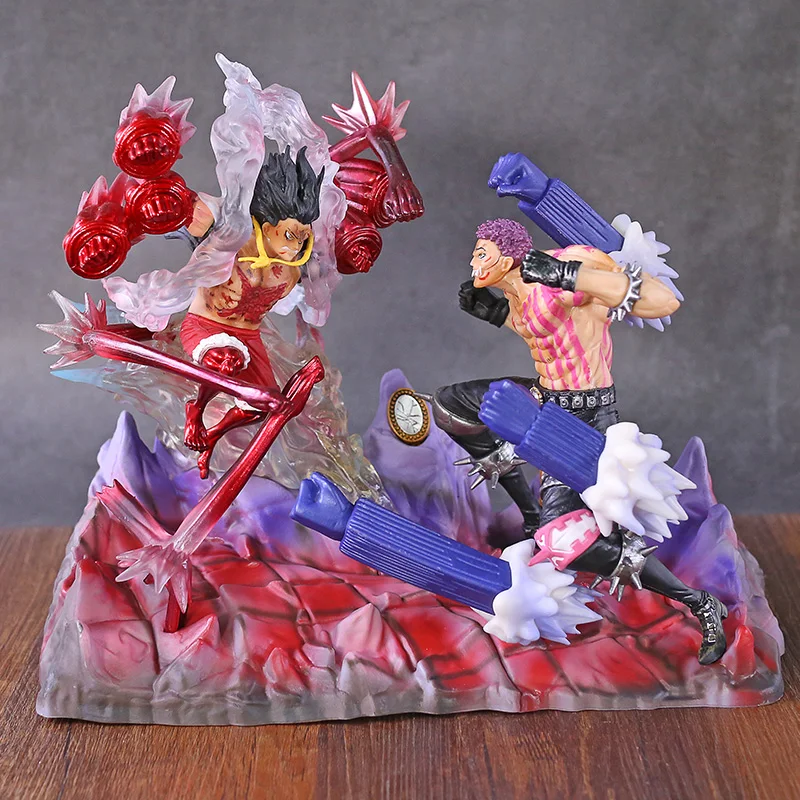 

One Piece Monkey D Luffy VS Charlotte Katakuri Battle Statue PVC Figure Model Toy