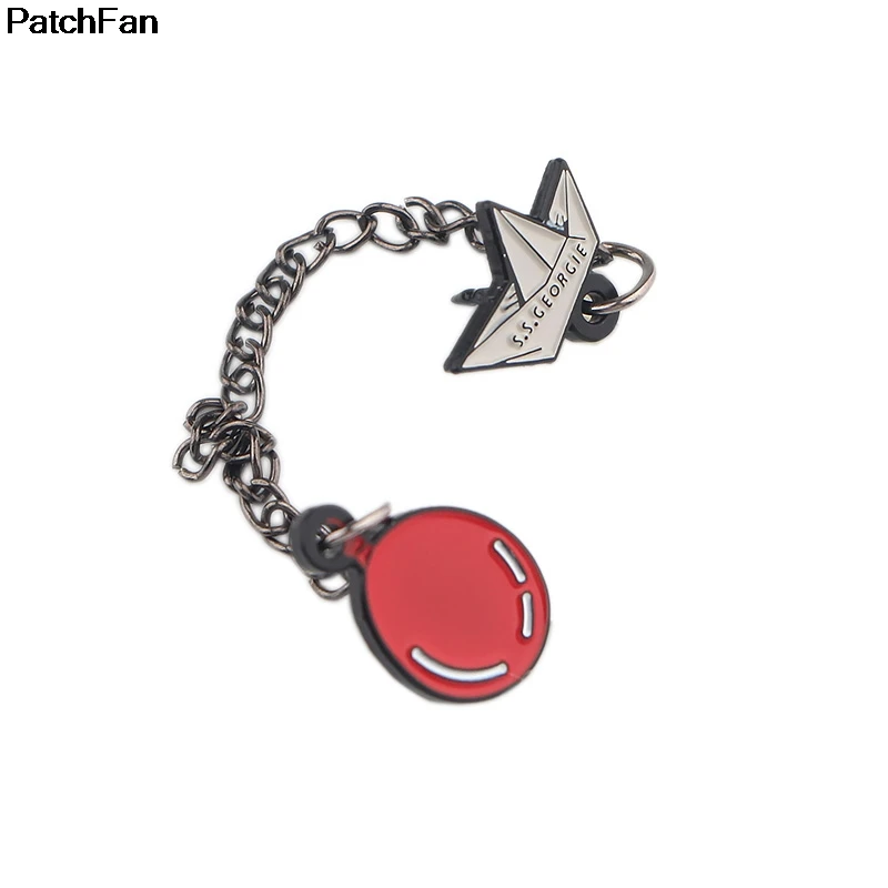 Patchfan Stephen King's It punk enamel brooches pins Zinc metal insignia para DIY backpack clothes bag badges for men A2417