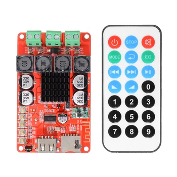 

TPA3116 bluetooth Audio Receiver Amplifier 2X50W TF Card Decoder with Remote Control For Speaker AMP HF183