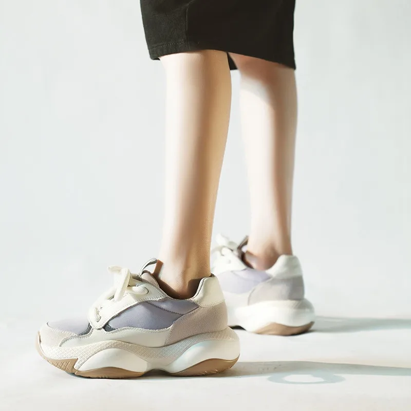 ASUMER/Размеры 35-40; Новые Модные женские повседневные кроссовки на плоской подошве; обувь из натуральной кожи на шнуровке; женская обувь на плоской платформе с круглым носком
