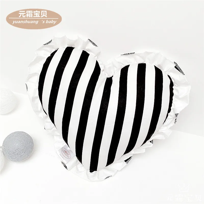 INS Nordic Baby Pillow Anti-bending Cotton Baby Small Pillow Mini Comfort Heart-shaped Cushion Baby Room Decoration down comforter