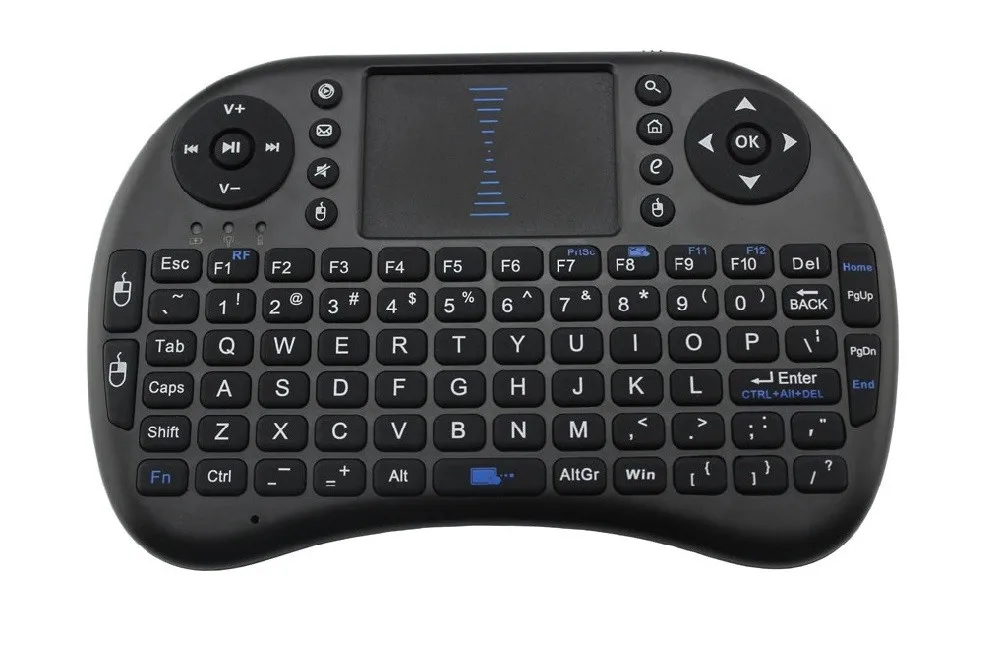 Мини Беспроводная 2,4G Портативная QWERTY клавиатура портативная игровая клавиатура с тачпадом для Smart tv Box/Raspberry Pi/HTPC