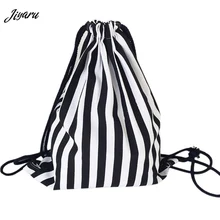 Модный шнурок сумка для девочек полосатая печать рюкзак унисекс дорожная сумка для хранения Мини повседневные сумочки для шопинга для подростков