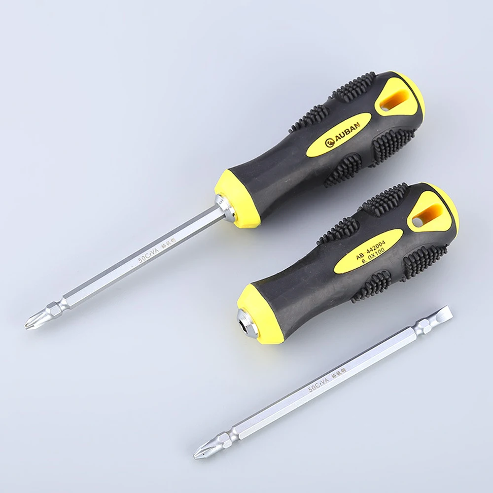 Screwdriver Double Head Multi-Functional Magnetic Bit Insulated Slotted Phillips 2 Sockets in 1 Screwdriver Tools Home Hand Tool