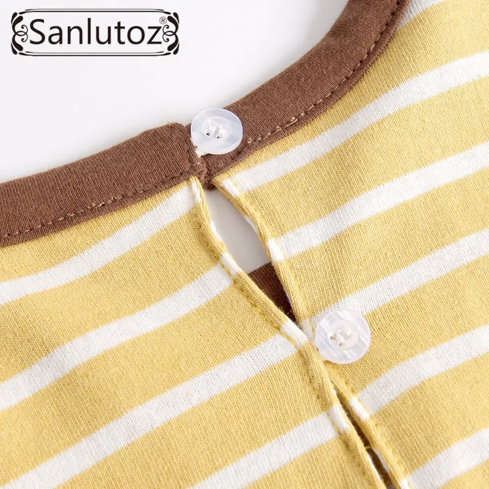 Sanlutoz/хлопковая зимняя одежда для маленьких девочек; Детские Комбинезоны для младенцев с длинными рукавами; боди для детей; милый стиль