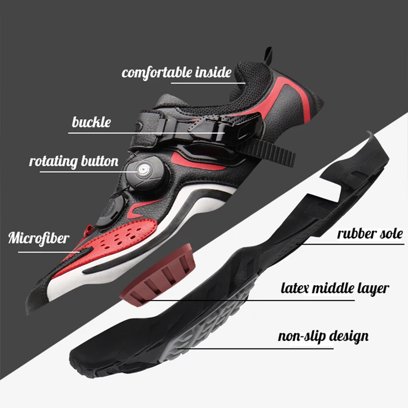 Bicycle Shoes Men Road Cycling Shoes Mountain Bike Shoes Sapatilha Ciclismo MTB Mountain Cycle Sneaker Triathlon Racing Shoes