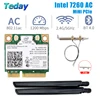 1200Mbps Intel 7260 Mini PCIE Wifi Network Card Wireless Dual Band 7260HMW Bluetooth 802.11 ac WiFi Adapter Antenna For Desktop ► Photo 1/6
