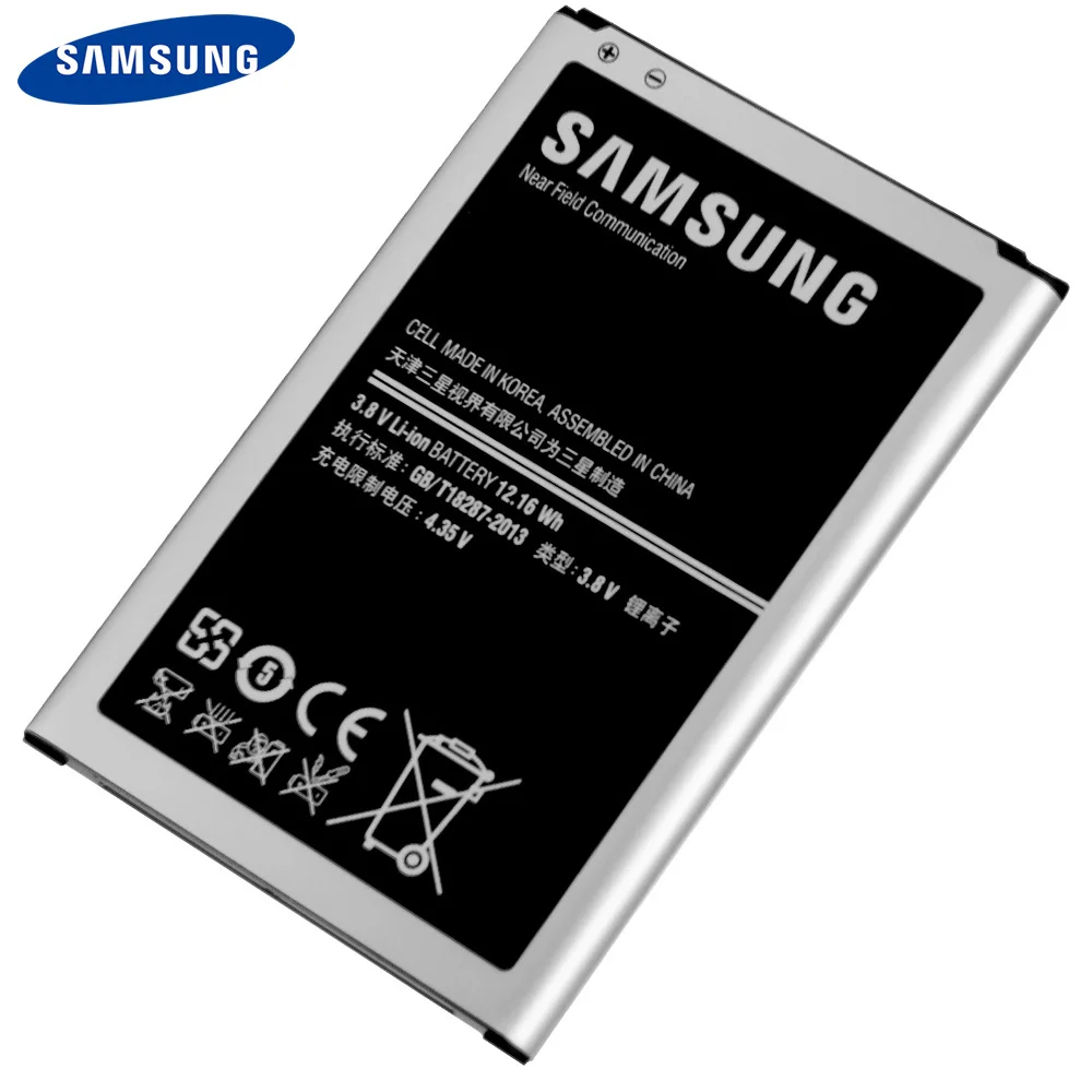 Оригинальный аккумулятор Samsung B800BC B800BE для GALAXY NOTE 3 N9006 N9005 N900 N9009 N9008 N9002 Note3 с NFC 3200