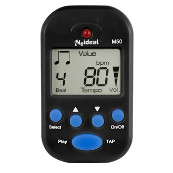 

M50 Clip On Mini Rhythm LCD Display Electronic Portable Piano Guitar Universal Violin Digital Tuner Metronome Accessories