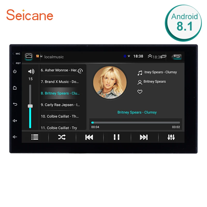 Seicane Универсальный Android 8,1 " 2Din автомобильный Радио сенсорный gps мультимедийный плеер для Nissan TOYOTA Kia RAV4 Honda VW hyundai