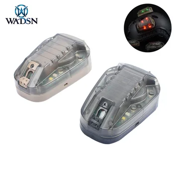 

WADSN Airsoft Survival Lamp HEL STAR 6 Helmet Mounted LED Marker Green Red IR Strobe Light Waterproof Tactical Helmet Flashlight