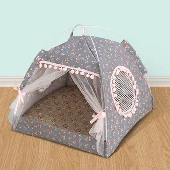 

Removable Washable Pet Nest with Cushion Small Dogs Cats Nest Winter Warm Sleeping Pet Dog Bed Pet Mat Supplies