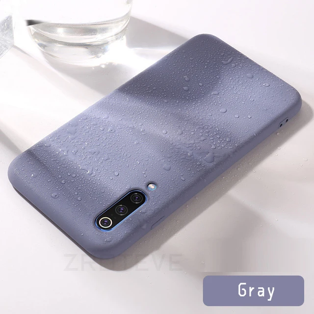 Gray Purple Чехол для Xiaomi mi 9 mi A3 Жидкая силиконовая Резина мягкий чехол для Xiaomi mi 9SE mi 9 SE Explorer противоударные телефонные чехлы Coque - Цвет: Gray Purple