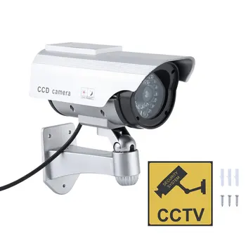 

Solar Powered Dummy CCD Camera Outdoor Indoor Security Surveillance Simulation Camera Built In Flash LED Light