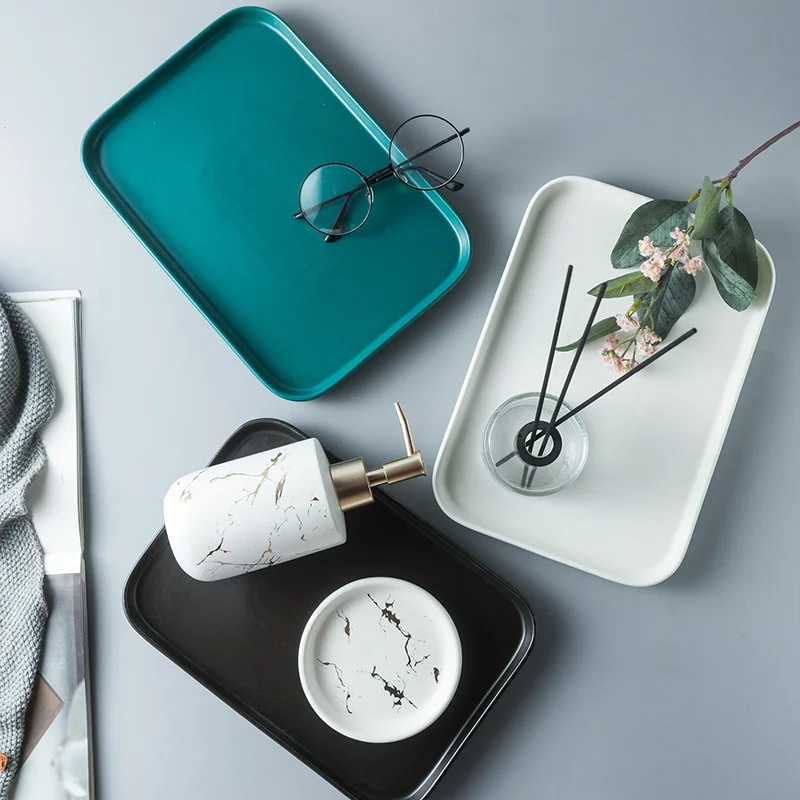 Нордический мраморный керамический набор принадлежностей для ванной/креативный диспенсер для мыла, держатель для зубной щетки, мыльница, аксессуары для ванной комнаты