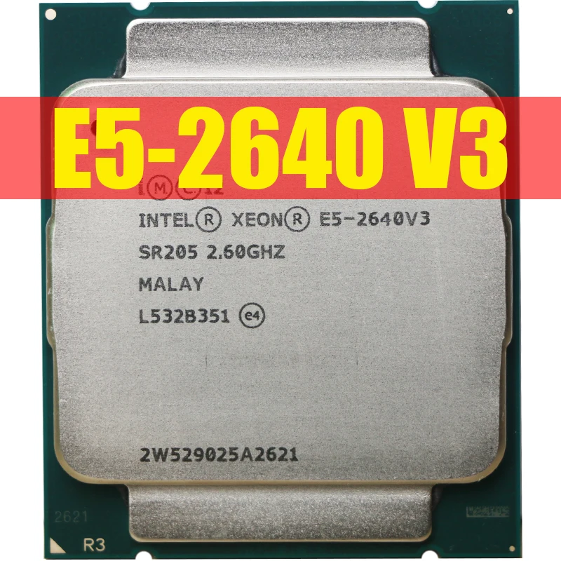 Intel Xeon E5 2640 V3 Processor SR205 2.6Ghz 8 Core 90W Socket LGA 2011-3 CPU E5 2640V3 CPU best processor for laptop