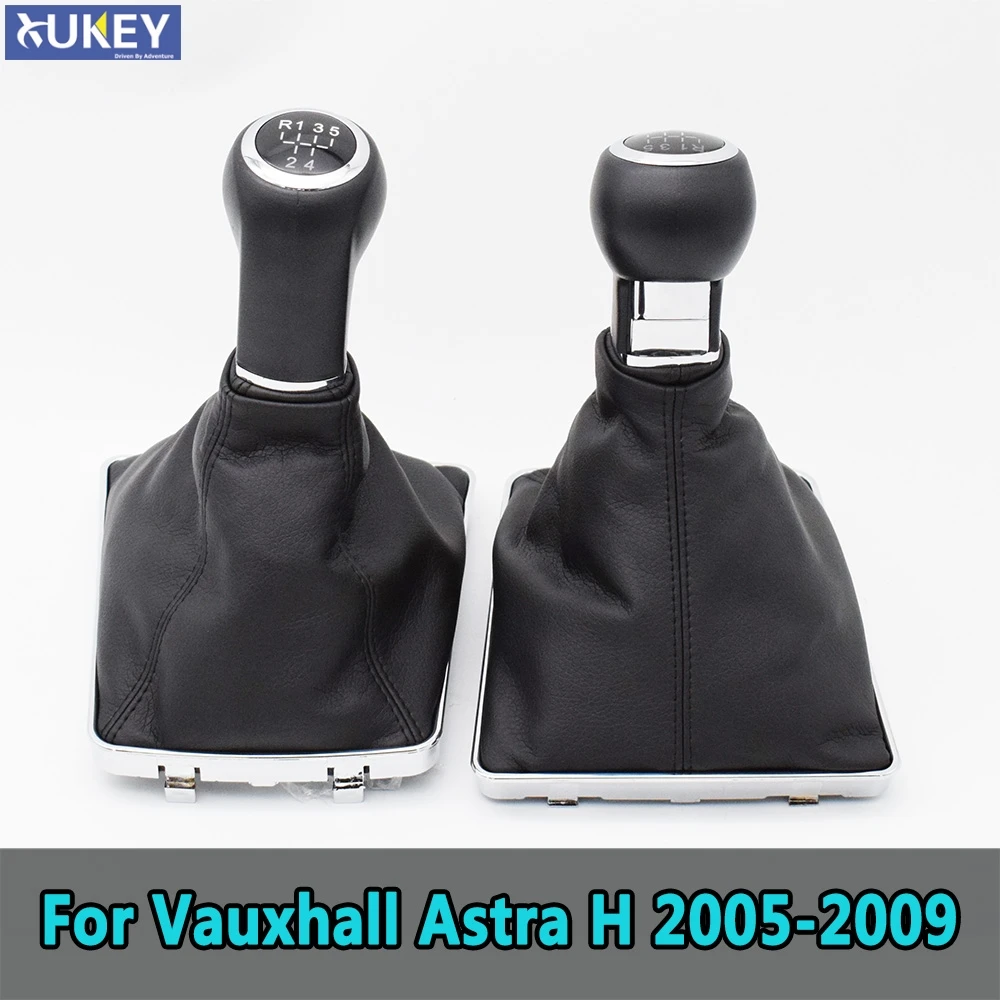 5/6 Speed Car Gear Shift Knob With Leather Boot Cover For Opel/Vauxhall Astra H 2005 2006 2007 2008 2009 | Автомобили и мотоциклы