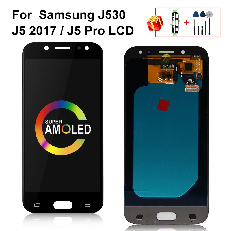 Сенсорный ЖК экран Super AMOLED для SAMSUNG Galaxy J5 2017 J530 J530F замена экрана|Экраны мобильных
