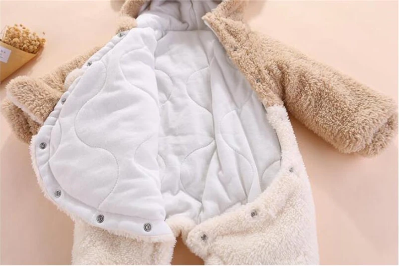 Newborn Baby Footies For Boys Girls Footies Infant Winter Warm Newborn Overalls Footies Baby Girl Boy Clothes 0-12 Months