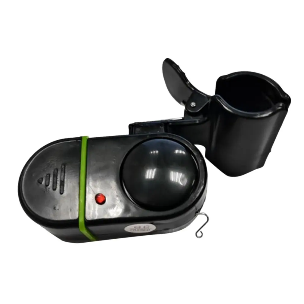 

1 pc LED Light Electronic Fish Bite Strike Sound Alarm Bell Alert Clip-On Fishing Rod Pole Tool Black