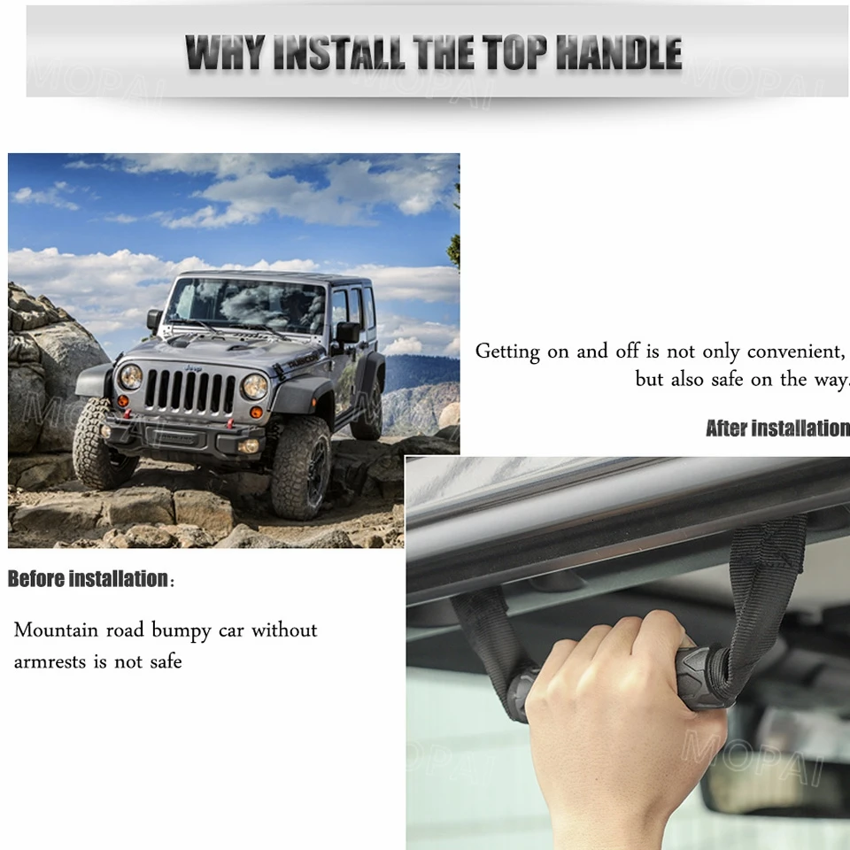 Подлокотники MOPAI для Jeep Wrangler JL, автомобильная Передняя Задняя дверь на крышу, поручень Brd для Jeep Wrangler JL 20018+ аксессуары