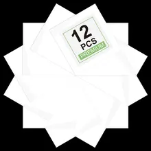 Теплопроводная виниловая HTV для футболок 12x12 дюймов 12 предварительно вырезанных листов(белая