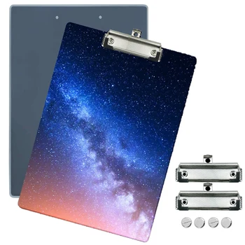 

LBER A4 Clipboard Resin Mold-1 Piece of A4 Letter Size Epoxy Resin Tray Mold with 2 Pieces of Metal Accessories Making