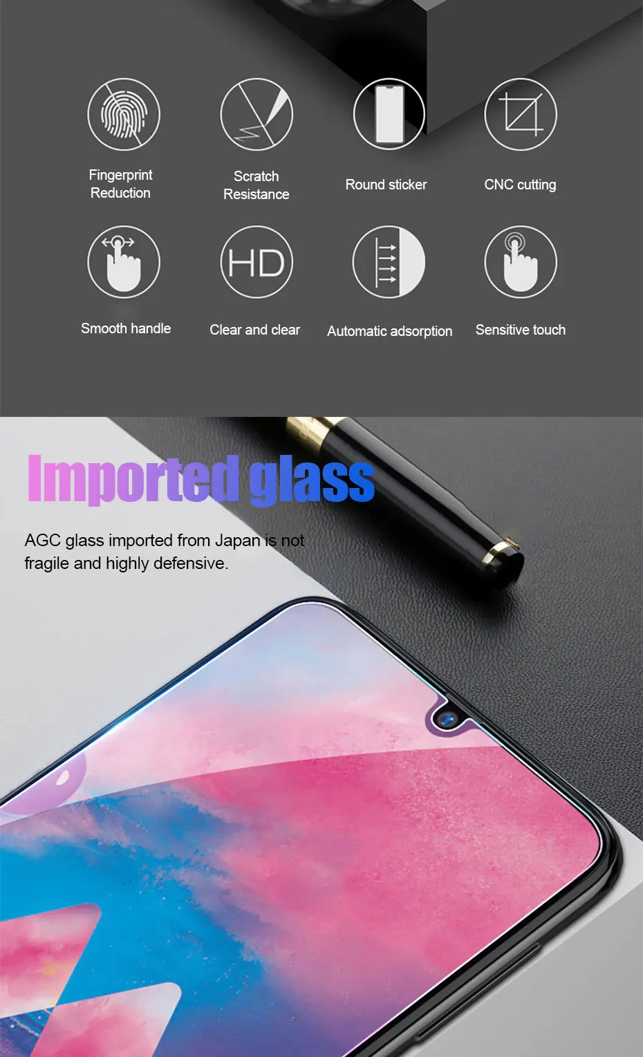 3 шт. закаленное Стекло для samsung Galaxy A50 A40 A30 A20 A20E A10 A60 A70 A80 Экран протектор для M10 M20 M30 M40 защитная пленка