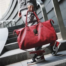 Винтажная индивидуальная унисекс дорожная сумка, шикарная классная уличная сумка через плечо, спортивная сумка из искусственной кожи, повседневная сумка для багажа, сумка DF419