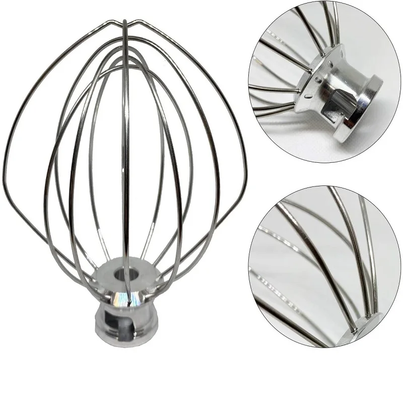 304 Stainless Steel Wire Whip Kitchen Electric Mixer Accessory for KitchenAid K45WW 9704329