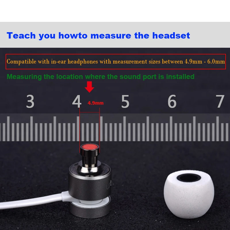 Memória Foam Earbuds para Fones de Ouvido Intra-auriculares Enhanced Bass c Dicas Ear Pads Espuma Ts400 Fones de Ouvido 49 Milímetros l m s 10 Pares - Image 6