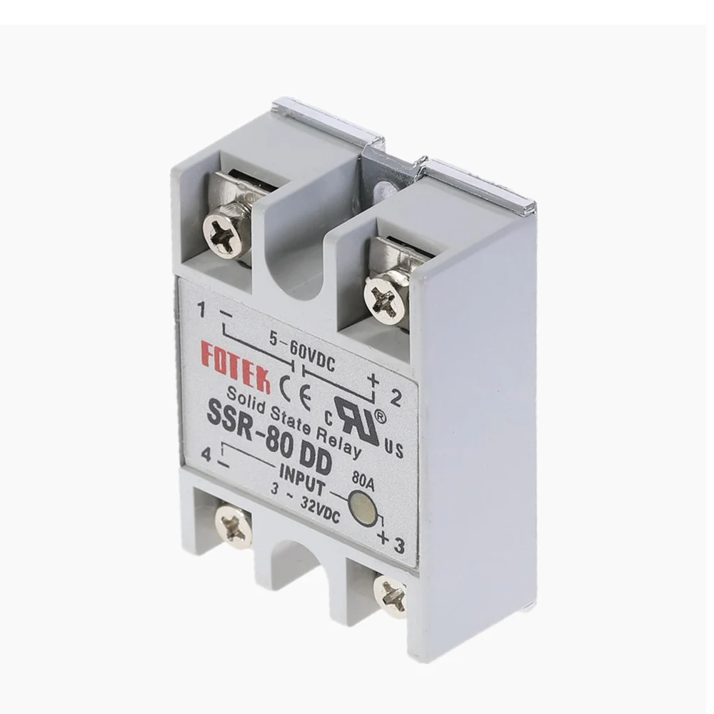 1 шт. SSR80DD SSR-80DD производитель 80A твердотельные реле, вход 3-32VDC выход 5-60VDC