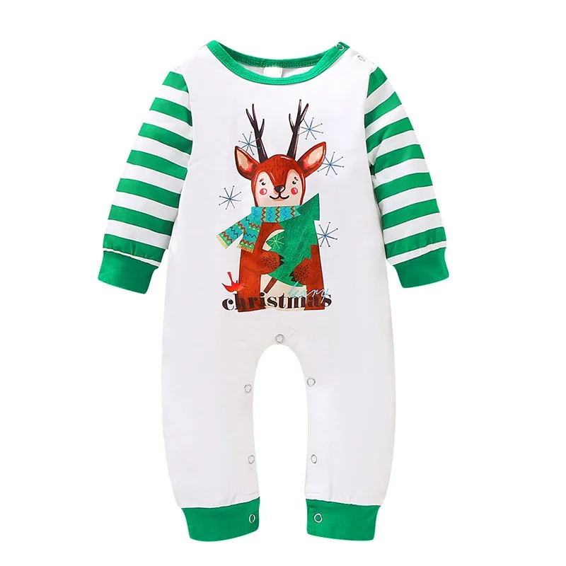 

Baby Girl Casual Christmas Deer Print Romper Infant Long Sleeve Children Rompers Jumpsuit Outfits #p