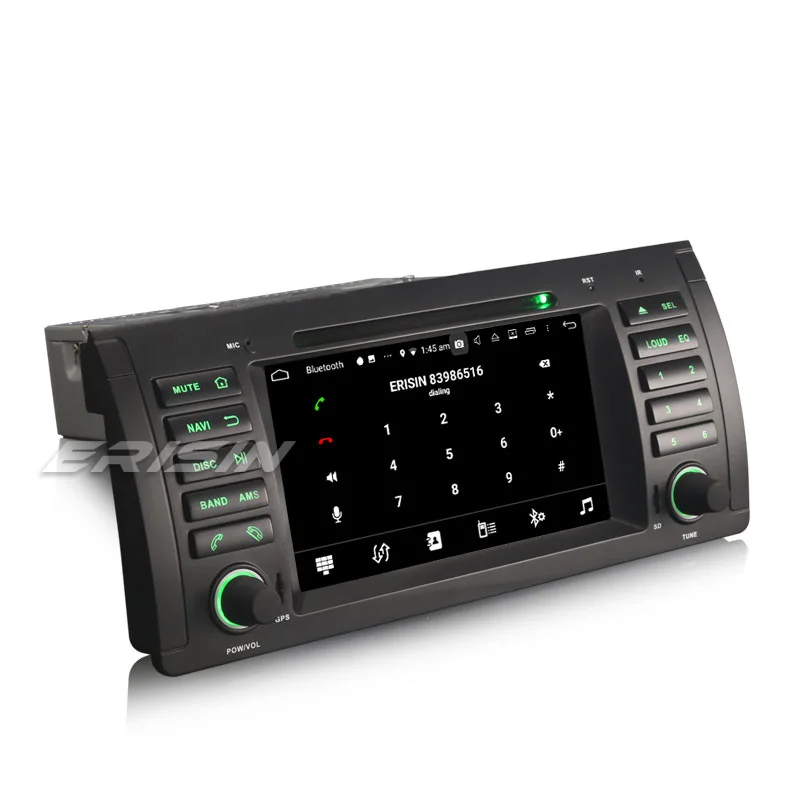 Discount Erisin ES7753B 7" Android 9.0 Octa Core 4GB RAM Car DVD Radio BT for BMW 5 Series E39 E53 X5 M5 2