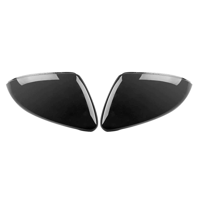 2 Pieces For Vw Golf 7 Mk7 7.5 Gtd R Gti Touran L E-Golf Side Wing Mirror Cover Caps Bright Black Rearview Case 201 | Автомобили и