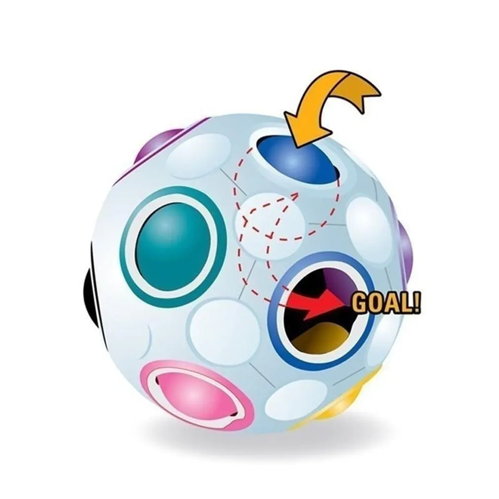 1pcs Strange shape Magic Cube Toy Desk Toy Anti Stress Rainbow Ball Football Puzzles Stress Reliever 4